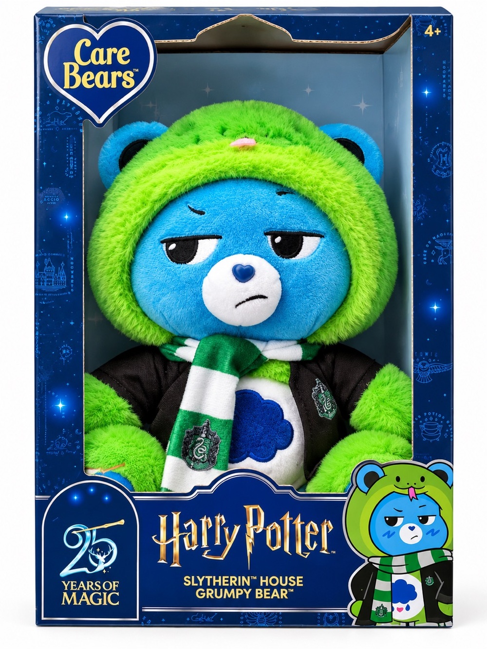 Care Bears Grumpy Bear Harry Potter - Slytherin Edition 25 Year Anniversary NWT